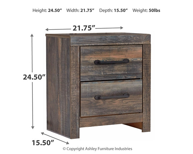 Drystan King Bookcase Bed with 2 Storage Drawers with Mirrored Dresser, Chest and 2 Nightstands Homeline Furniture