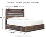 Drystan King Panel Bed with 2 Storage Drawers with Mirrored Dresser and Nightstand Homeline Furniture