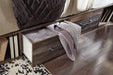 Drystan King Panel Bed with Mirrored Dresser, Chest and 2 Nightstands Homeline Furniture