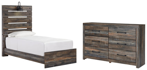 Drystan Twin Panel Bed with Dresser Homeline Furniture