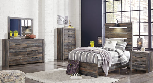 Drystan Twin Panel Bed with Dresser Homeline Furniture