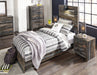 Drystan Twin Panel Bed with Mirrored Dresser, Chest and Nightstand Homeline Furniture