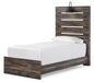 Drystan Twin Panel Bed with Mirrored Dresser and 2 Nightstands Homeline Furniture