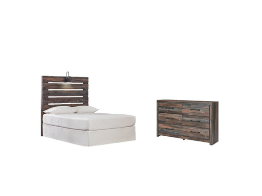 Drystan Twin Panel Headboard with Dresser Homeline Furniture