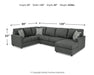 Edenfield 3-Piece Sectional with Ottoman Homeline Furniture