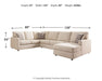 Edenfield 3-Piece Sectional with Ottoman Homeline Furniture