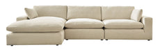 Elyza 3-Piece Sectional with Ottoman Homeline Furniture