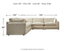 Elyza 5-Piece Sectional Homeline Furniture