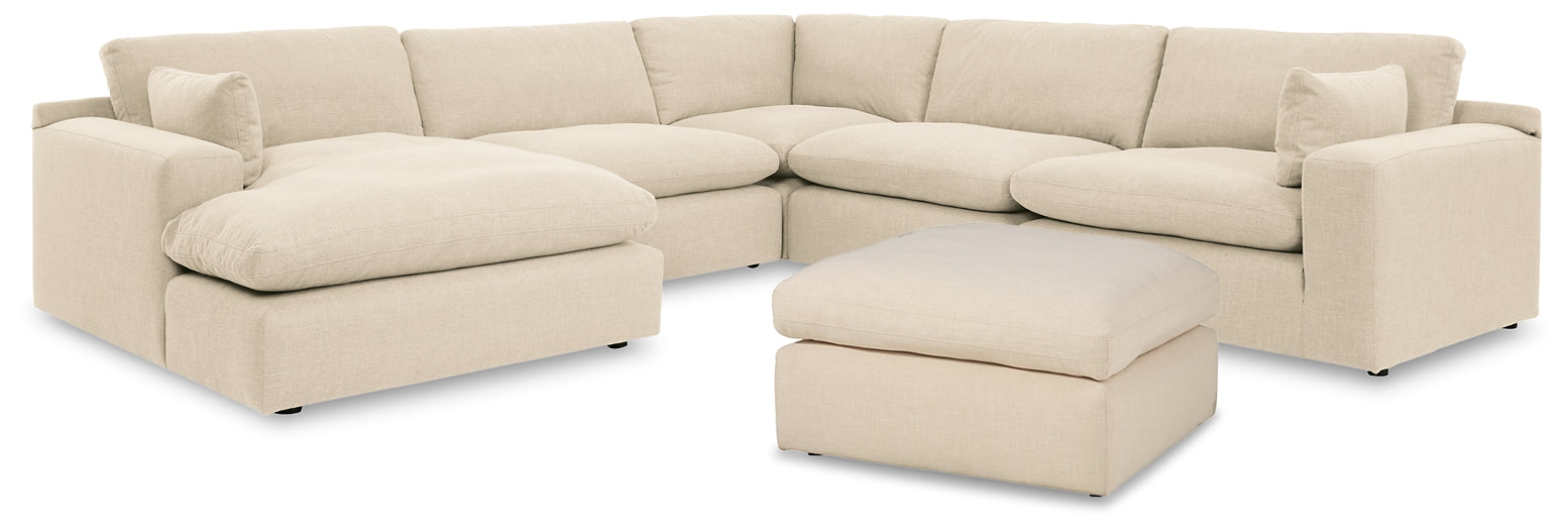 Elyza 5-Piece Sectional with Ottoman Homeline Furniture