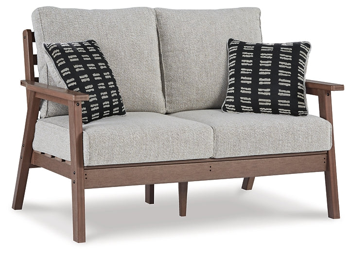 Emmeline Outdoor Loveseat with Coffee Table Homeline Furniture