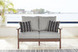 Emmeline Outdoor Loveseat with Coffee Table Homeline Furniture