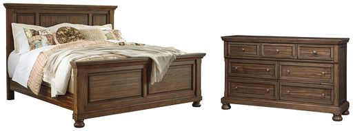 Flynnter Queen Panel Bed with Dresser Homeline Furniture