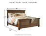 Flynnter Queen Panel Bed with Mirrored Dresser Homeline Furniture