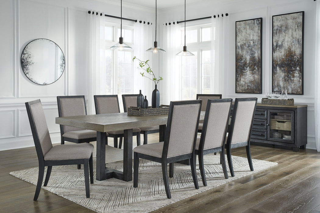 Foyland Dining Table and 8 Chairs Homeline Furniture