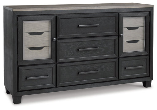 Foyland King Panel Storage Bed with Dresser Homeline Furniture