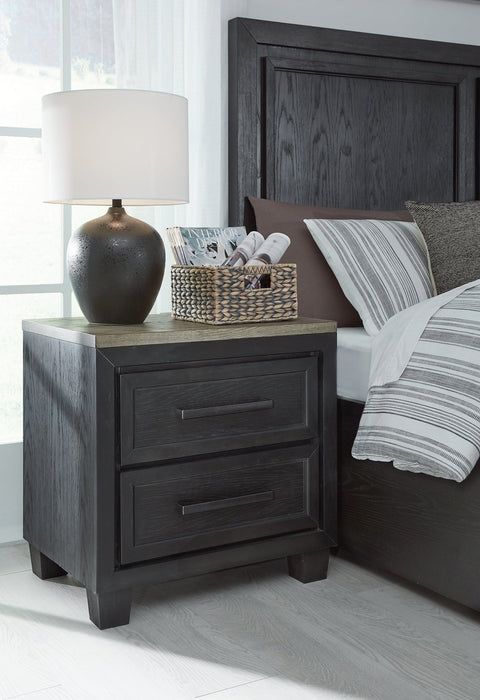 Foyland King Panel Storage Bed with Mirrored Dresser, Chest and Nightstand Homeline Furniture