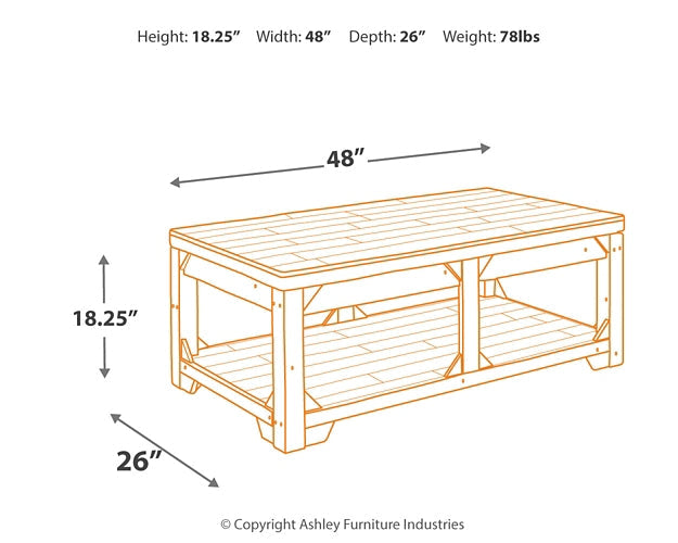 Fregine Lift Top Cocktail Table Homeline Furniture