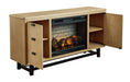 Freslowe TV Stand with Electric Fireplace Homeline Furniture