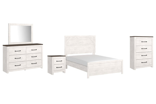 Gerridan Full Panel Bed with Mirrored Dresser, Chest and Nightstand Homeline Furniture