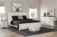 Gerridan King Panel Bed with Mirrored Dresser and 2 Nightstands Homeline Furniture