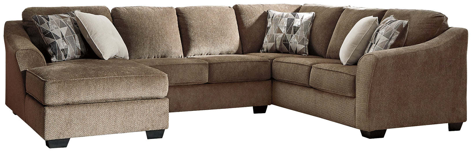 Graftin 3-Piece Sectional with Chaise Homeline Furniture