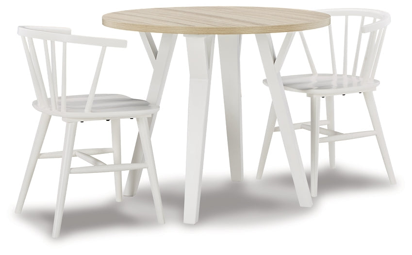 Grannen Dining Table and 2 Chairs Homeline Furniture