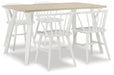 Grannen Dining Table and 4 Chairs Homeline Furniture