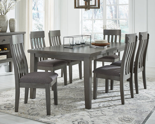 Hallanden Dining Table and 6 Chairs with Storage Homeline Furniture