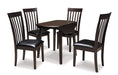 Hammis Dining Table and 4 Chairs Homeline Furniture