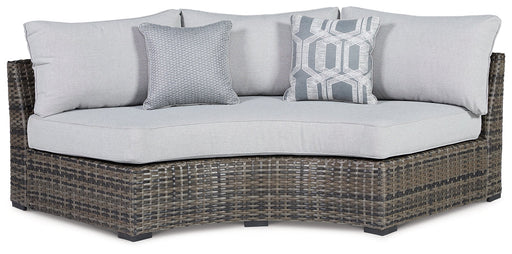 Harbor Court Curved Loveseat with Cushion Homeline Furniture