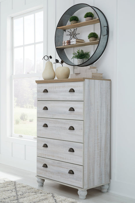 Haven Bay Five Drawer Chest Homeline Furniture