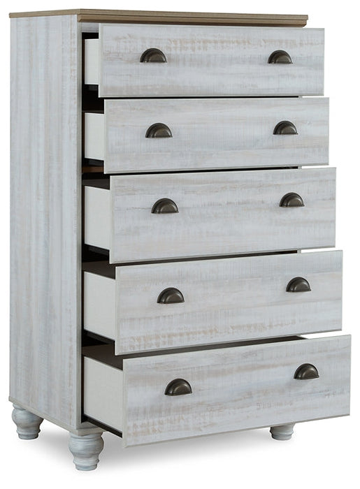 Haven Bay Five Drawer Chest Homeline Furniture