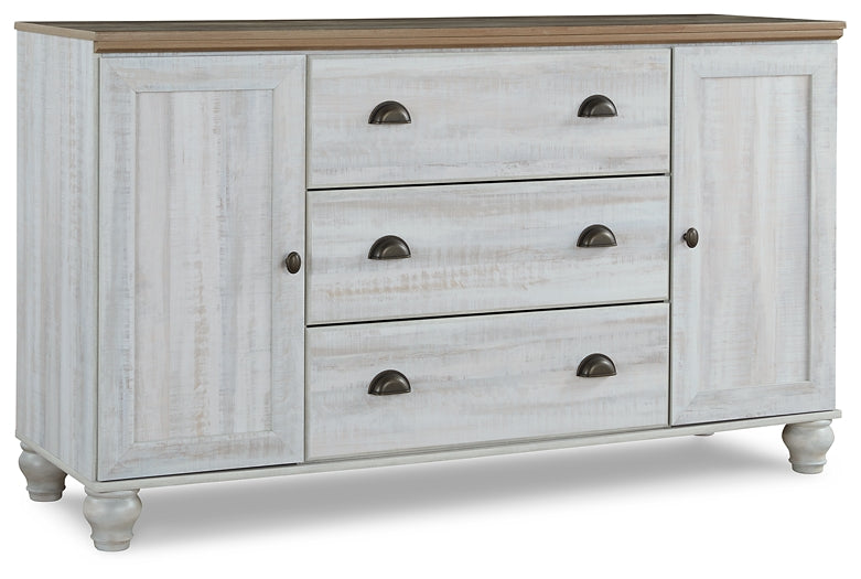 Haven Bay Queen Panel Bed with Dresser Homeline Furniture