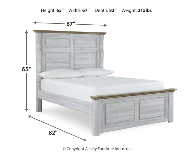 Haven Bay Queen Panel Bed with Dresser Homeline Furniture