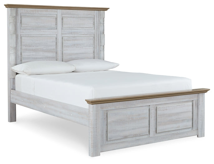 Haven Bay Queen Panel Bed with Dresser Homeline Furniture