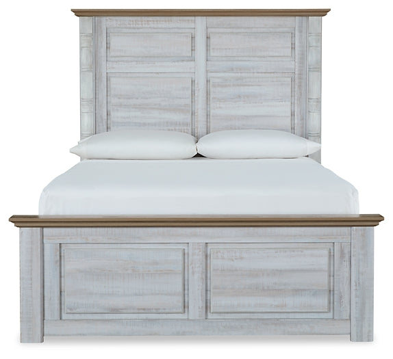 Haven Bay Queen Panel Bed with Dresser Homeline Furniture