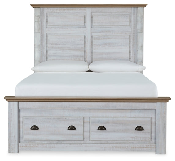 Haven Bay Queen Panel Storage Bed with Dresser, Chest and 2 Nightstands Homeline Furniture