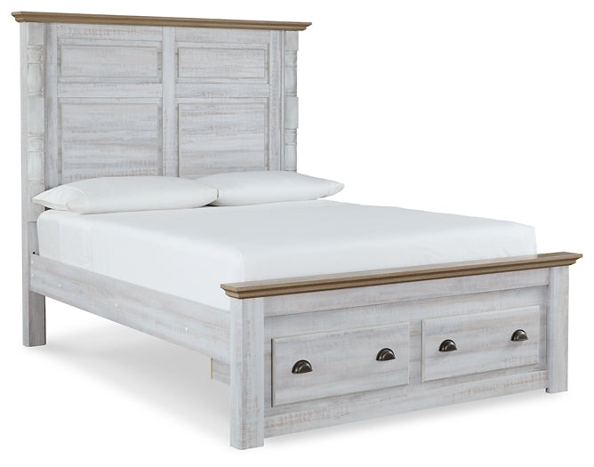 Haven Bay Queen Panel Storage Bed with Dresser, Chest and 2 Nightstands Homeline Furniture