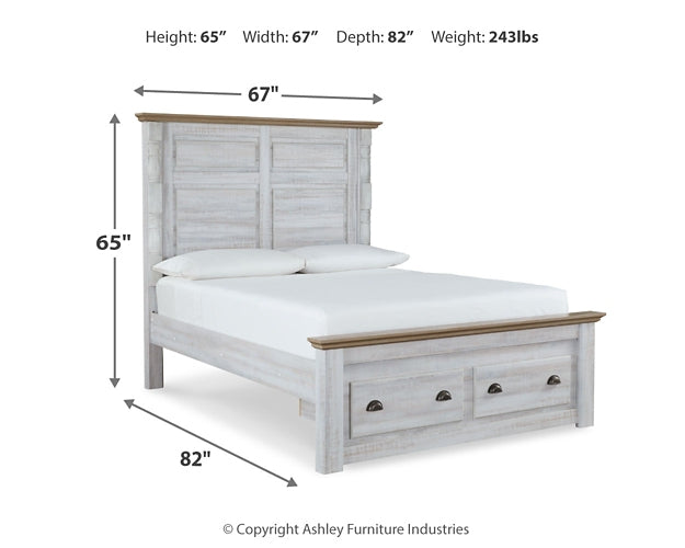 Haven Bay Queen Panel Storage Bed with Dresser Homeline Furniture