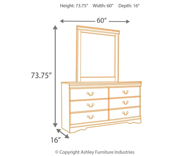 Huey Vineyard Full Sleigh Headboard with Mirrored Dresser and 2 Nightstands Homeline Furniture