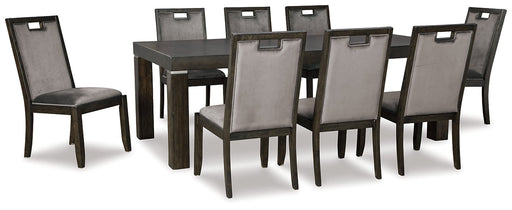 Hyndell Dining Table and 8 Chairs Homeline Furniture