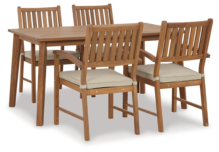 Janiyah Outdoor Dining Table and 4 Chairs Homeline Furniture