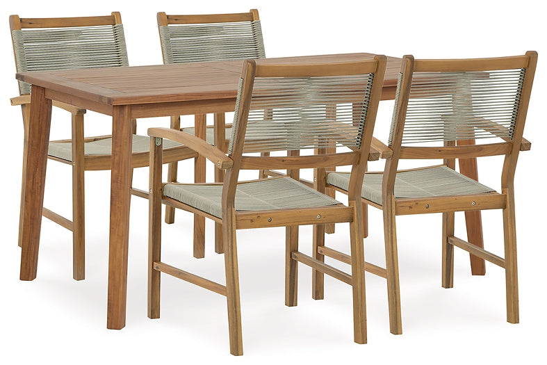 Janiyah Outdoor Dining Table and 4 Chairs Homeline Furniture