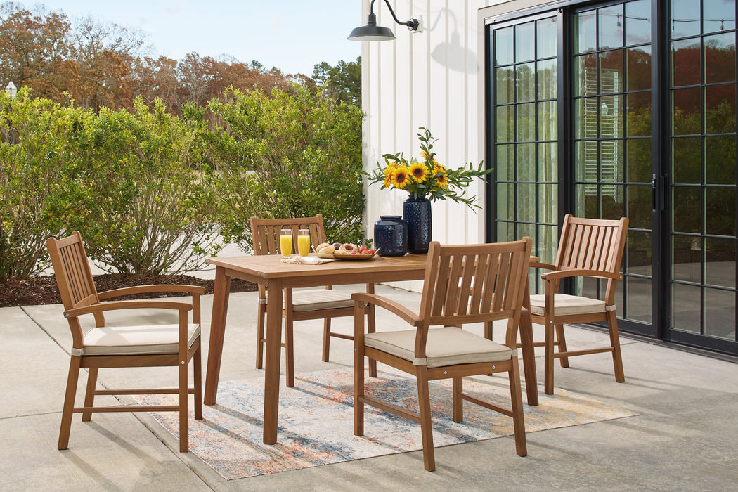 Janiyah Outdoor Dining Table and 4 Chairs Homeline Furniture