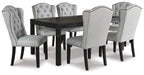 Jeanette Dining Table and 6 Chairs Homeline Furniture