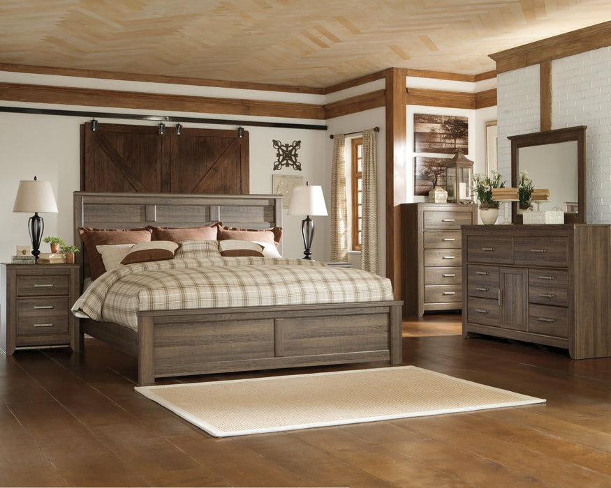 Juararo California King Panel Bed with Dresser Homeline Furniture