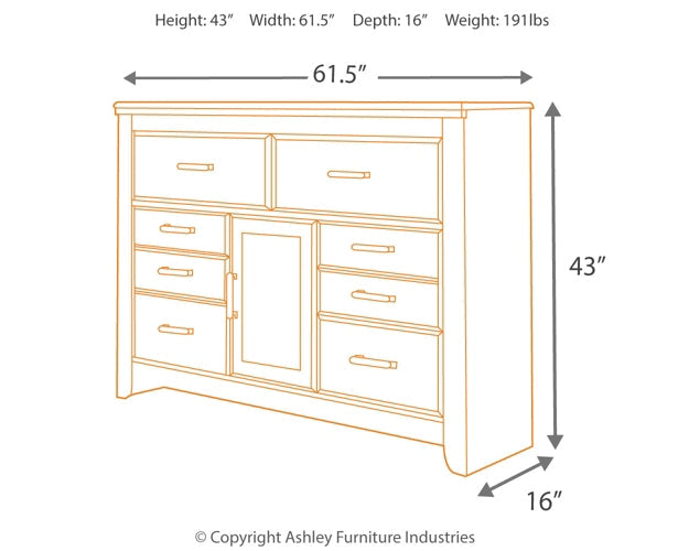 Juararo California King Poster Bed with Dresser Homeline Furniture