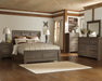 Juararo Queen Panel Bed with Mirrored Dresser, Chest and 2 Nightstands Homeline Furniture