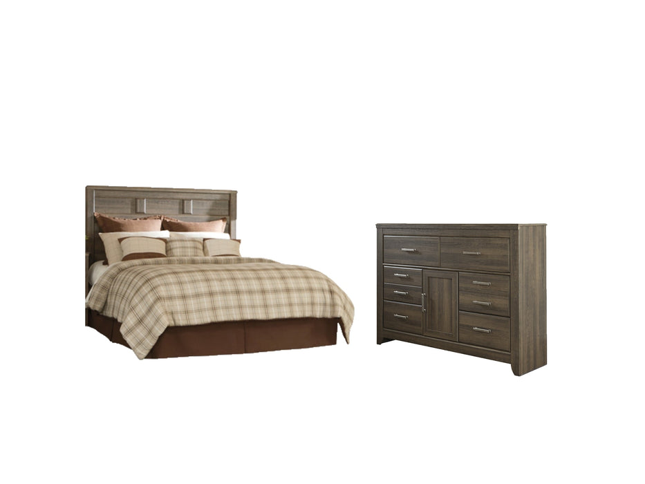 Juararo Queen Panel Headboard with Dresser Homeline Furniture