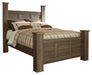 Juararo Queen Poster Bed with Mirrored Dresser, Chest and 2 Nightstands Homeline Furniture